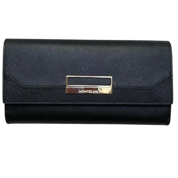 Montblanc Sartorial Continental Wallet Black Saffiano Leather NIB $590 Retail - Picture 1 of 15